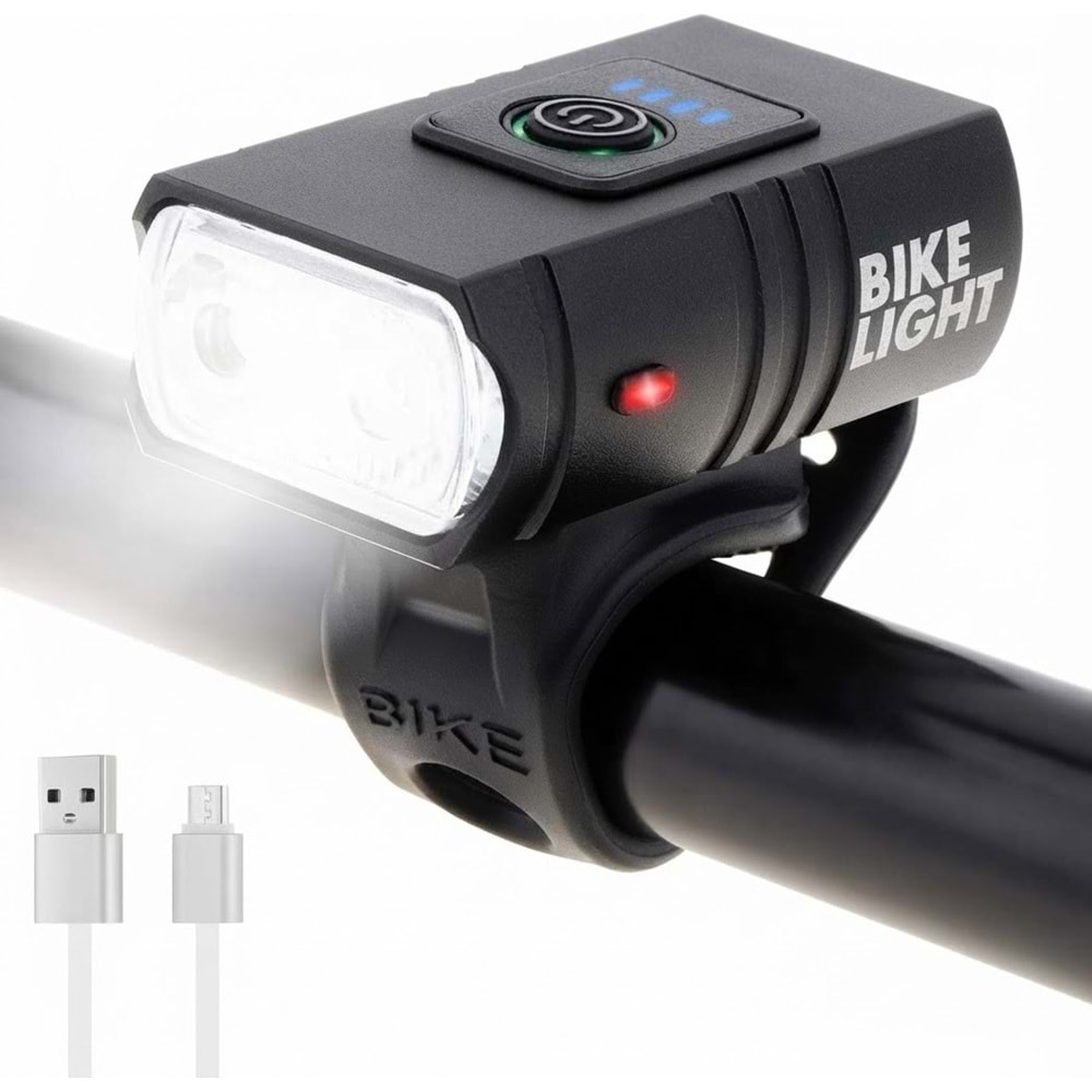 Usb Şarjlı Bisiklet Ön Far Led 1.000 Lümen