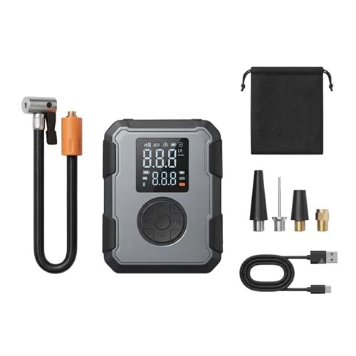 Hava Kompresörü Şarjlı 150 Psi + Işıklı +Powerbank