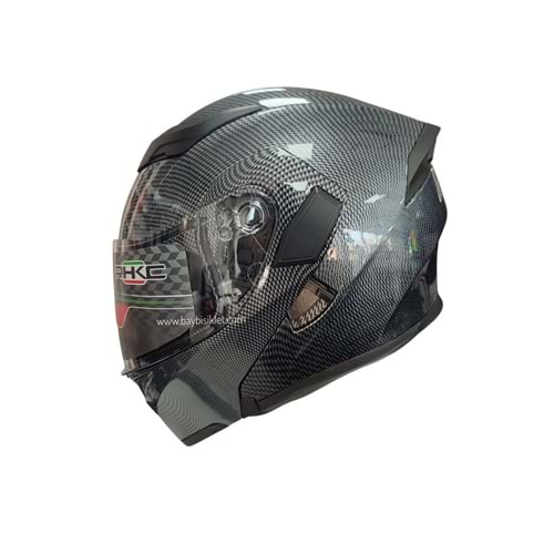 ÇENE AÇILIR VİZÖRLÜ KASK KC KARBON DESEN